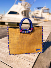 Load image into Gallery viewer, Take Me Away Blue Tote with Handle