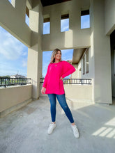 Load image into Gallery viewer, Bright &amp; Cheery Fuchsia Dolman Sleeve Top