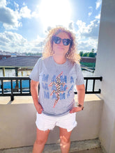 Load image into Gallery viewer, Mama Leopard Lightning Tee in Heather Gray