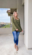 Load image into Gallery viewer, Falling For Olive Long Sleeve Babydoll Top