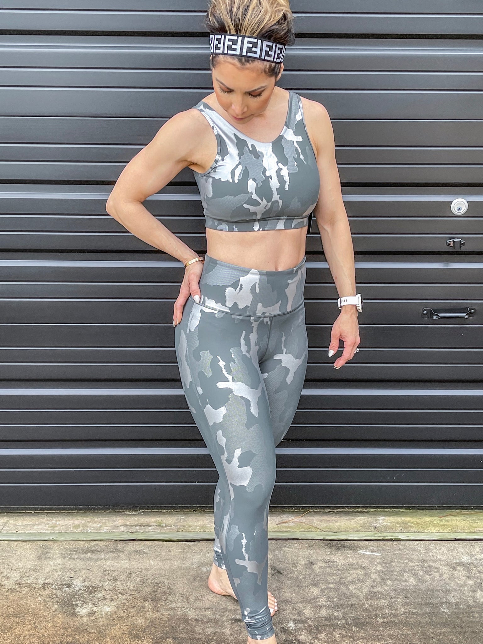 Grey Camo Foil Highwaist Workout Legging – The Frosted Boutique