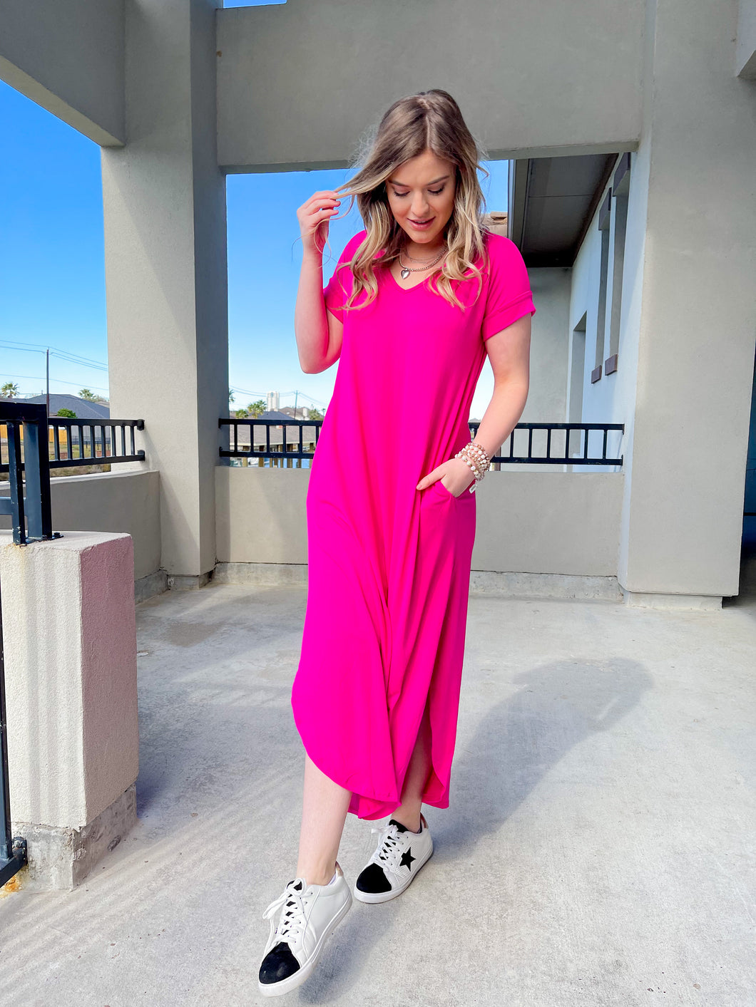 Short On Time Short Sleeve Maxi Dress