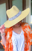 Load image into Gallery viewer, Sun Daze Sun Hat with Dalmatian Print Band