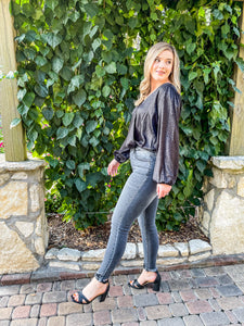 The Elena Leopard Blouse Long Sleeve Bodysuit