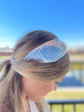 Load image into Gallery viewer, Island Time Palm Print Headband in Pink and Blue