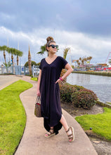 Load image into Gallery viewer, Strong Women Black T-Shirt Maxi Dress