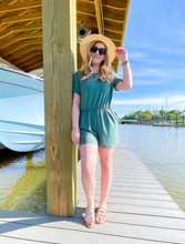 Load image into Gallery viewer, It’s All About You Teal Romper