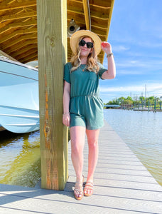 It’s All About You Teal Romper